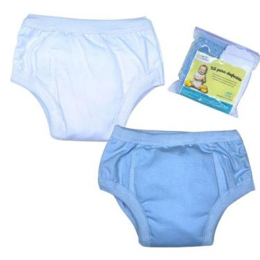 Imagem de Kit 2 Desfralde Infantil Treinamento 2 Absorvente Azul/Brnco - GG - Mi