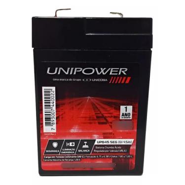 Imagem de Bateria SELADA UNIPOWER 6V/4,5AH SEG
