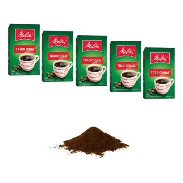 Imagem de Kit com 5 Café em Pó Tradicional Melitta 500g