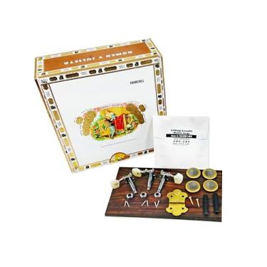 Imagem de C. B. Gitty Kit básico de guitarra para caixa de charutos com instruções detalhadas de montagem