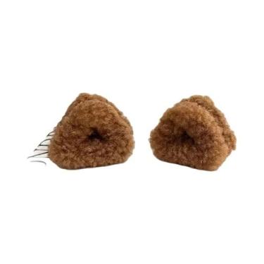 Imagem de Presilhas De Cabelo Femininas De Pelúcia Com Orelhas De Gato, Acessóri