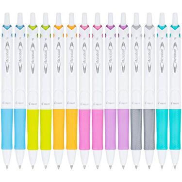 Imagem de PILOT Canetas esferográficas recarregáveis e retráteis da Acroball PureWhite Advanced Ink com detalhes variados, ponta fina, tinta preta, pacote com 14 (14691)