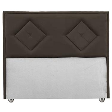 Imagem de Cabeceira Casal 140cm Nina Suede Marrom