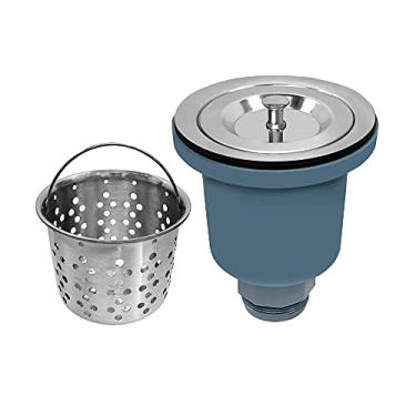 Imagem de Coador de cesta Whitehaus NRNW35A-SS de 8,8 cm com cesta removível profunda, aço inoxidável