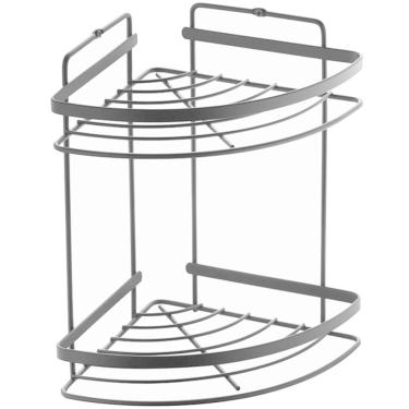 Imagem de Cantoneira Dupla Angra Preto Fosco Suporte de Banheiro para Shampoo Schmitt