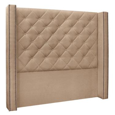 Imagem de Cabeceira Casal 1,40m Vicenza Suede Bege