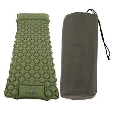 Imagem de colchão de dormir de acampamento almofada inflável colchão de ar para uso em viagens ao ar livre(ArmyGreen), Colchão de ar,