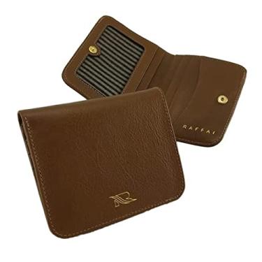 Imagem de Carteira Feminina Compacta Couro RFID Blocking 27-R Personalizada Raffai Couros