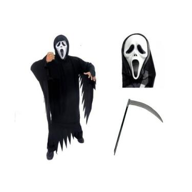 Fantasia de Halloween Morte Adulto Masculino Com Capuz e Máscara em  Promoção na Americanas