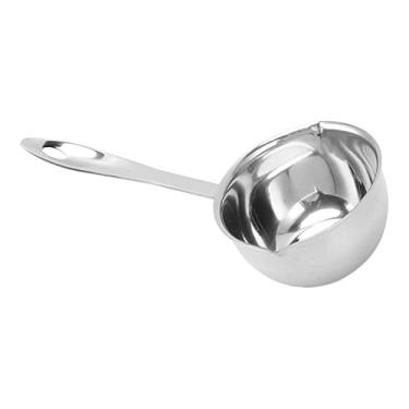 Imagem de GLOGLOW Panela pequena, cabo fresco, uniforme, dissipação de calor, à prova de ferrugem, aquecedor de leite para gás para fogão elétrico 300 ml