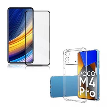 Imagem de Kit Capa Anti Impacto e Película De Vidro 3D 9D Para Xiaomi Redmi Note 11s Redmi 10C Poco X4 Pro (Poco M4 Pro)