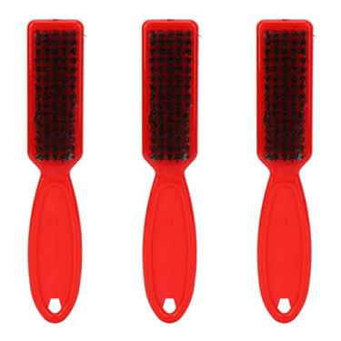 Imagem de Pentes para barba e bigode, 3 peças, escova de cuidados com a barba e cerdas de nylon, rédea curvada, escova de barba e bigode pentes para cuidados com barba e bigode, escova de barba