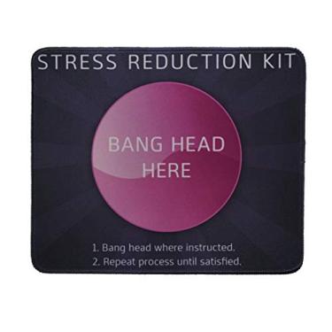 Imagem de Redução de estresse de 30 x 25 cm – Mousepad de borracha antiderrapante com borda costurada de borracha natural para mouse pad de jogos de escritório