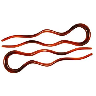 Imagem de Parcelona Pino de cabelo em formato de U ondulado ondulado com carcaça de tartaruga extra grande de 12,7 cm da Parcelona