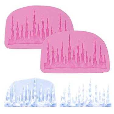 Imagem de HengKe 2 peças de acessórios para assar bolo, molde de silicone 3D para pudim, muffin de panela, tapetes de impressão, barroco de mofo, chocolate, cubo de gelo, tortas de biscoito, bolo de copo, decoração, argila de polímero