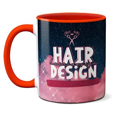 Imagem de Caneca Hair Designe A Vida Não É Perfeita O Cabelo Pode Ser (Vermelha)