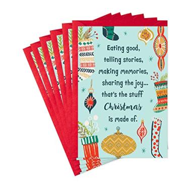 Imagem de Hallmark Cartões de Natal em mogno (6 cartões com envelopes)