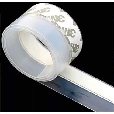 Imagem de Veda Porta 5m X 3,5cm Fita Silicone Janela Protetor Adesivo Transparente