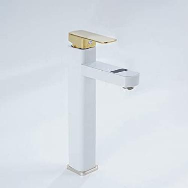 Imagem de Torneira de banheiro Pia de LED Misturador de temperatura digital Torneira de água quente montada em deck inteligente, 6