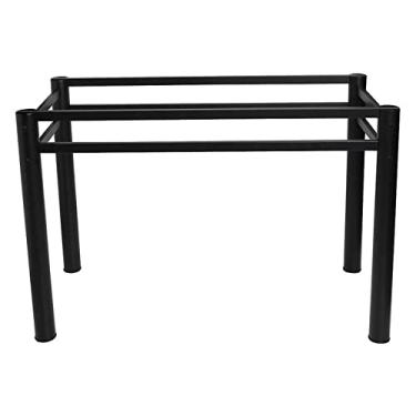 Imagem de Pé Base De Mesa Jantar Para Tampos Pedra Granito Vidro 1,20 Cor:Preto