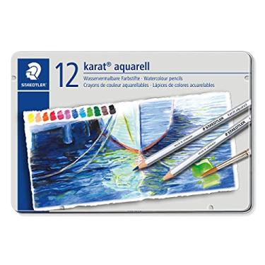 Imagem de Lápis de Cor Aquarelável, Staedtler, Karat, 125 M12 11, 12 Cores