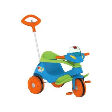Imagem de Triciclo Infantil Passeio E Pedal Velobaby - Com Empurrador Bandeirant