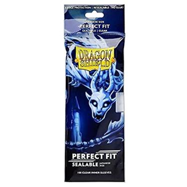 Imagem de 10 Packs Dragon Shield Clear Japanese Sealable Inner Sleeves 100 ct Card Display Case