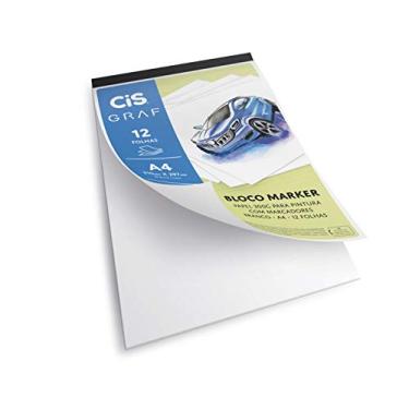 Imagem de Bloco de Papel Marker A4 300G 12 folhas, CIS, branco