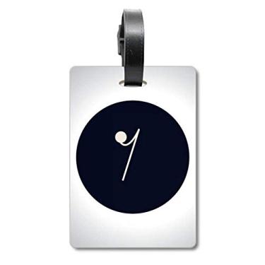 Imagem de White Music Oitavo Descanso Bolsa Preta Etiqueta para Bagagem Cartão de Bagagem Etiqueta Scutcheon