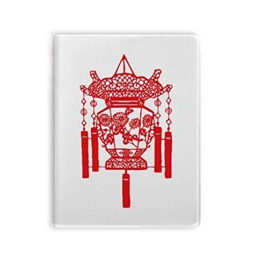 Imagem de Lantern — Caderno de papel chinês com estampa vermelha, capa de goma