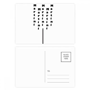 Imagem de Martini With Its Cup Conjunto de cartão postal de aniversário cartão de agradecimento