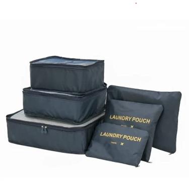 Imagem de Kit 6 Peças Necessaire Organizadora Mala Viagem Travel Bag
