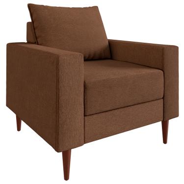 Imagem de Poltrona Ascona 2 Braços com 1 Assento Sofá Go - Marrom