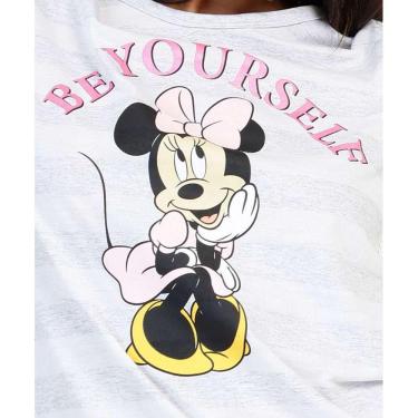 Imagem de Pijama Feminino Listrado Estampa Minnie Manga Curta Di-73529