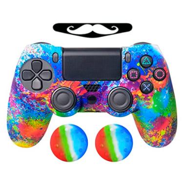 Imagem de Capa Capinha Case Skin Compatível com Controle Joystick do Playstation 4 PS4 Protetora Anti Impacto Queda Silicone Alta Proteção (Graffiti 04)