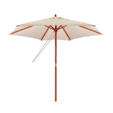 Imagem de Ombrelone Madeira 2,4 Metros Bege Poliéster Fps 35 Mor
