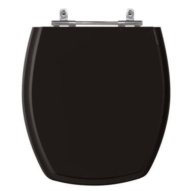 Imagem de Assento Sanitário Thema Preto Tampa para Vaso Incepa de Madeira Laqueada