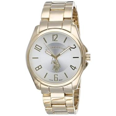 Imagem de U.S. Polo Assn. Relógio masculino clássico USC80215 dourado