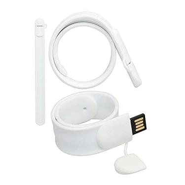 Imagem de Flash Drive em forma de pulseira de 8 GB USB Flash Drive Memory Stick Thum Drive USB Flash Disk U Pen Drive USB Disk Pen Drive USB Armazenamento externo USB Stick PenDrive (branco)