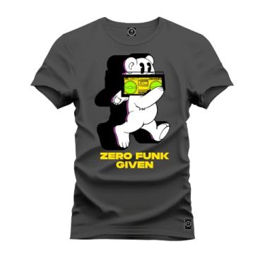 Imagem de Camiseta Plus Size Premium Confortável Estampada Zero Funk Grafite G3