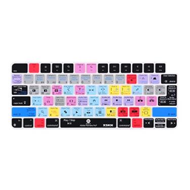 Imagem de XSKN Capa de teclado de silicone da série Atalhos e idiomas para teclado Apple lançado em 2021 iMac M1 Chip Magic com Touch ID A2449 com tecla de bloqueio A2450 (versão UE e EUA Premiere Pro)