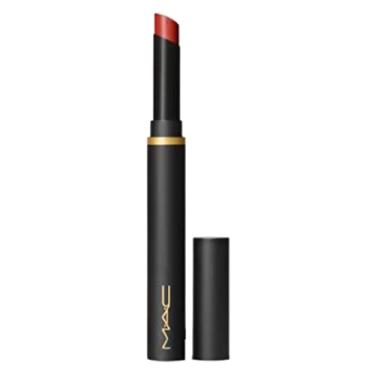 Imagem de MAC Powder Kiss Velvet Blur Slim Stick Batom - 877 Devoted To Chili (Vermelho Tijolo Quente)