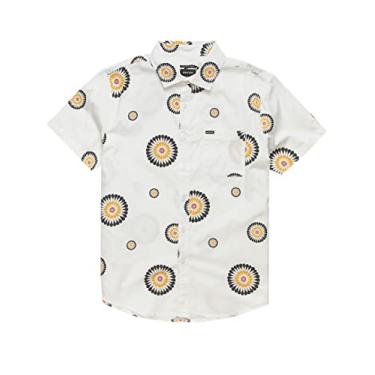 Imagem de BRIXTON Camisa de botão com estampa charter, Off-white, G