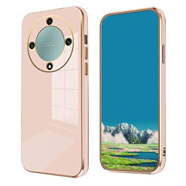 Imagem de Compatível com Honor Magic 5 Lite capa de silicone rosa, capa para celular Honor X9a à prova de choque, fina e macia (rosa)