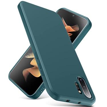 Imagem de YSLBWLE Capa para Samsung Galaxy Note 10 Plus, capa fina de silicone líquido, à prova de choque, fina para Samsung Galaxy Note 10 Plus, capa protetora de câmera de corpo inteiro - verde 2-sam n10p-05