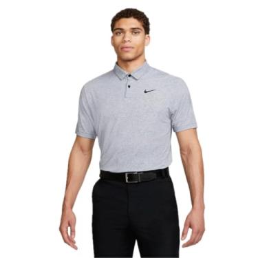 Imagem de Nike Camisa polo masculina de golfe Dri-Fit Tour, Azul-marinho/preto, GG