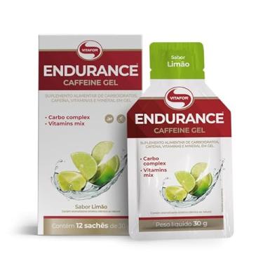 Imagem de Vitafor - Endurance Caffeine Gel - 12 Sachês de 30g - Limão