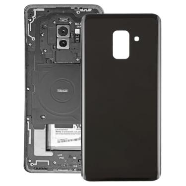 Imagem de Capa traseira de peças de reposição compatível com Samsung Galaxy A8 Plus (2018)/A730, capa traseira para Galaxy A8+ (2018)/A730 peças de telefone (preto)