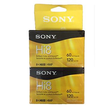 Imagem de Sony Hi-8 HMPD 120 minutos Pacote com 2 fitas cassetes de vídeo filmadora