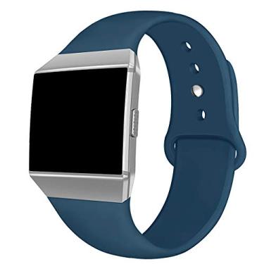Imagem de NAHAI Pulseiras compatíveis com bit Ionic, pulseira de substituição de silicone macio, acessório respirável para relógio inteligente Fit bit Ionic, pequeno, ardósia